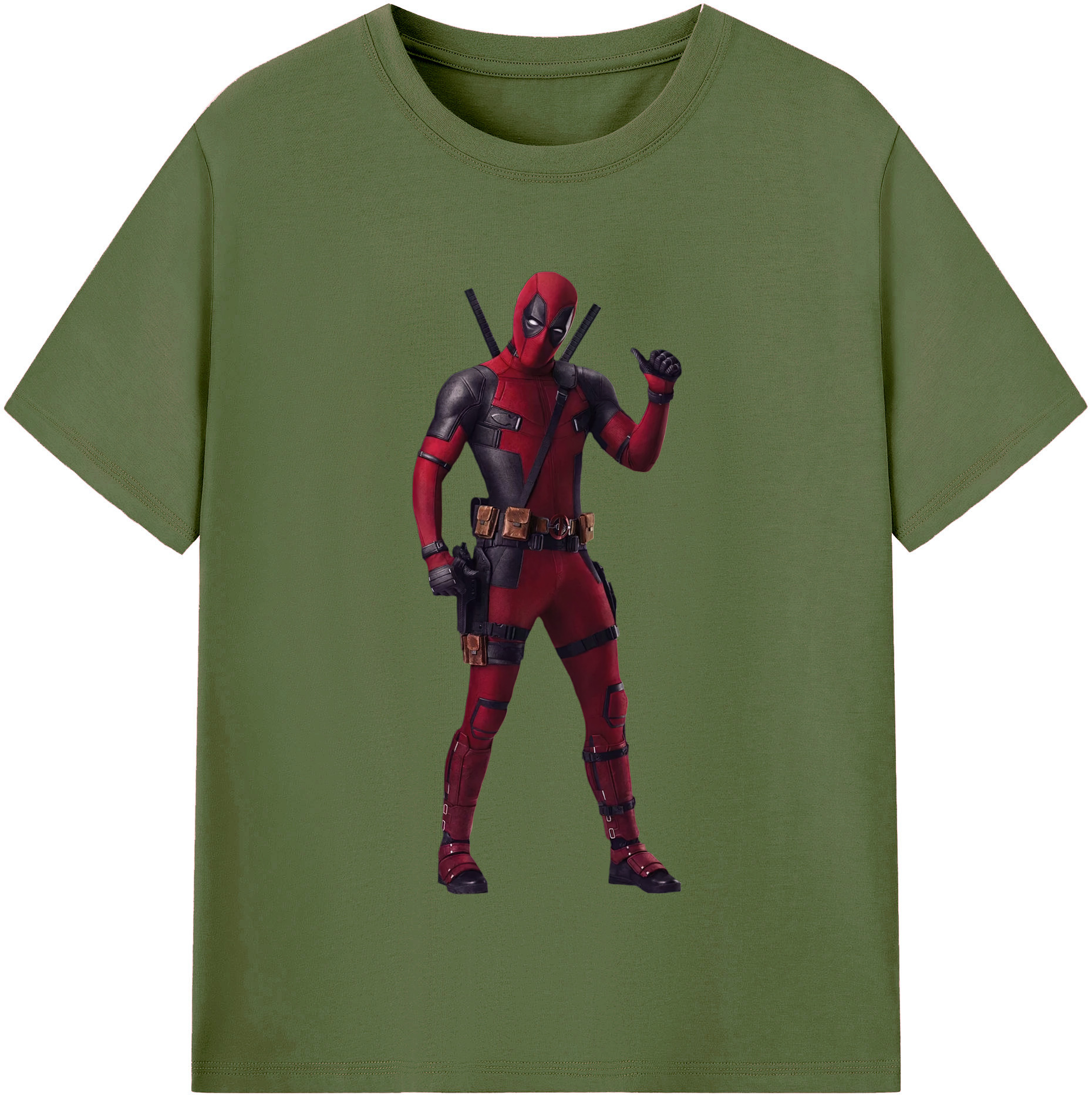 （画像用） Deadpool デッドプール 綿100％半袖Tシャツ（フロントプリント）